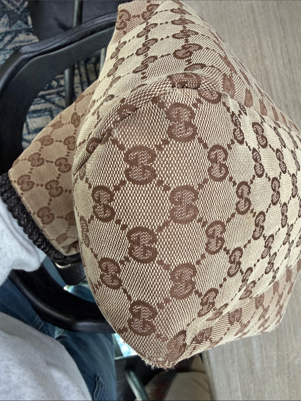 Gucci Brown GG Monogram horsebit bag large - Picture 14 of 17
